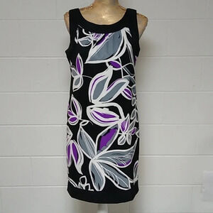 KNEE LENGTH, SLEEVLESS, ROUND NECK, STRETCH, CONTEMPORARY DRESS